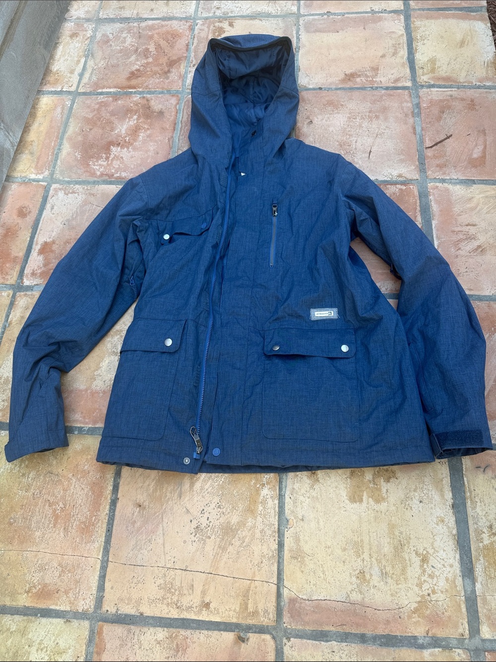 Quiksilver Men's Hooded Utility winter snow Jacket - Dark Blue